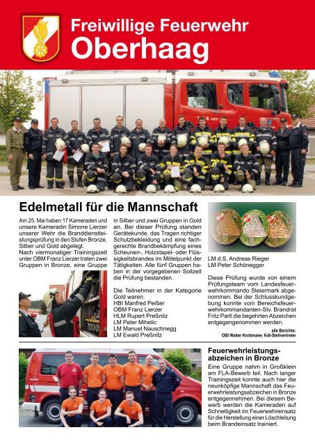 Oberhaager Musikfesttage - Gemeinde Oberhaag