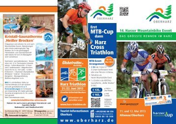 Flyer zum 14. Harzer Mountainbike Cup - Der Oberharz
