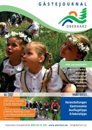 GÃ¤stejournal Mai 2013 (PDF) - Der Oberharz