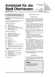 Amtsblatt für die Stadt Oberhausen - in Oberhausen