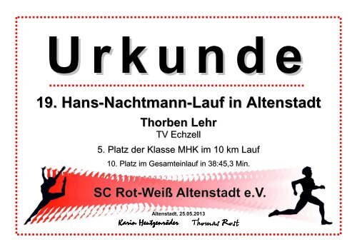 19. Hans-Nachtmann-Lauf in Altenstadt - Oberhessen Cup