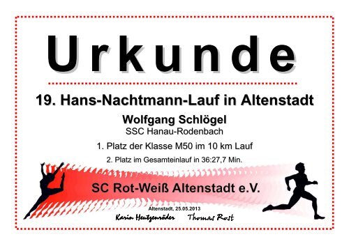 19. Hans-Nachtmann-Lauf in Altenstadt - Oberhessen Cup