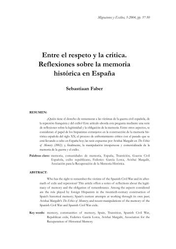 Entre el respeto y la crÃ­tica. Reflexiones sobre la ... - Oberlin College