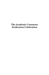 The Academic Commons Dedication Celebration - Oberlin College