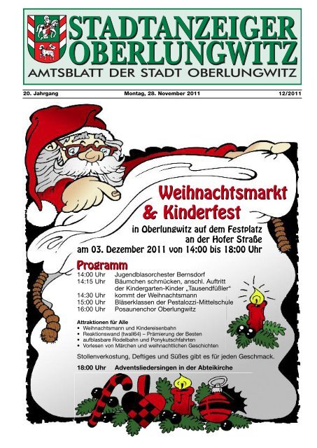 Stadtanzeiger Dezember 2011 - in der Stadt Oberlungwitz