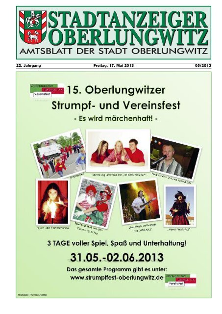 Stadtanzeiger Mai 2013 - in der Stadt Oberlungwitz