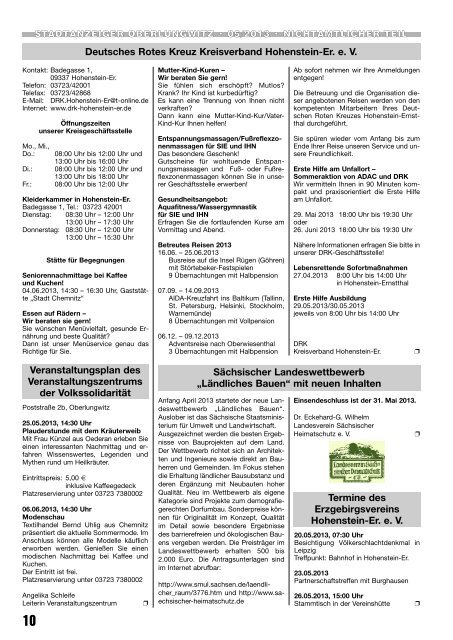 Stadtanzeiger Mai 2013 - in der Stadt Oberlungwitz