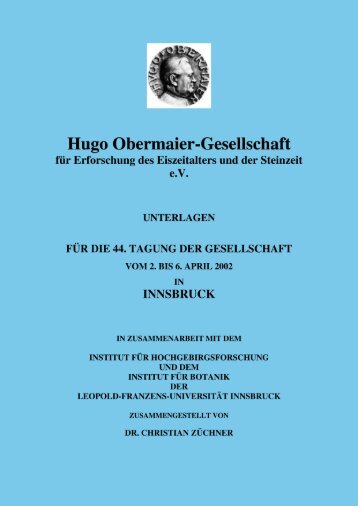 Heft Innsbruck - Hugo Obermaier Gesellschaft