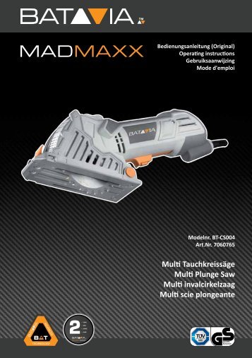 Bedienungsanleitung MADMAXX MULTI TAUCHKREISSÄGE