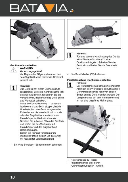 Bedienungsanleitung MADMAXX MULTI TAUCHKREISSÄGE