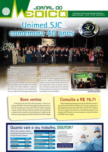 unimed SJC comemora 40 anos - Associacao Paulista de Medicina ...