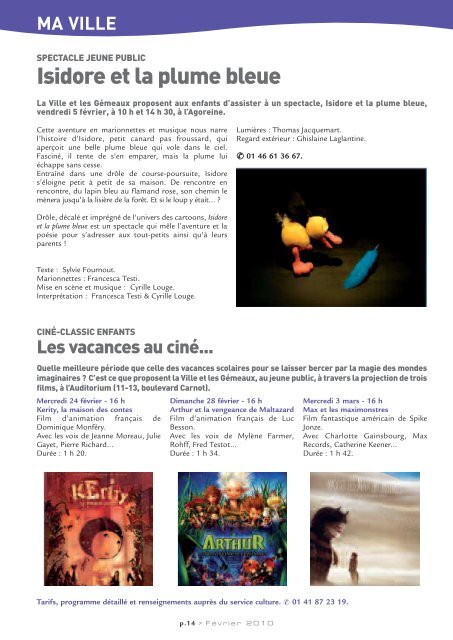 Bourg-la-Reine magazine - FÃ©vrier 2010 (pdf - 1,80 Mo)