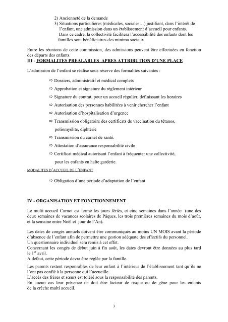 reglement creche multi accueil carnot - Bourg-la-reine
