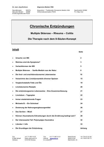 Chronische Entzündungen - Ever - Dr. med. Jürg Eichhorn