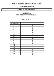 Gabarito - ColÃ©gio Militar de Juiz de Fora