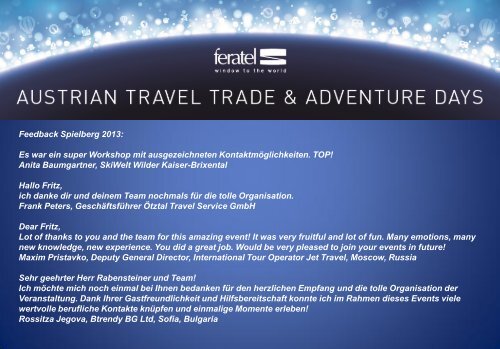 Austrian Travel Trade & Adventure Days 2014