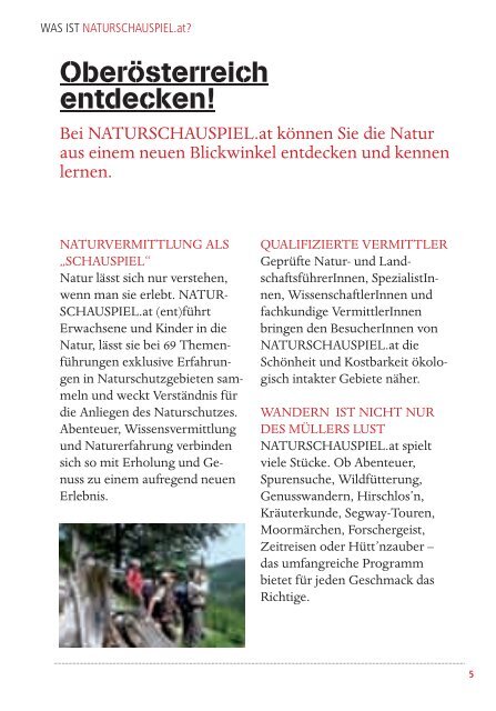 (ENT)FÃHRUNG IN DIE NATUR - OberÃ¶sterreich