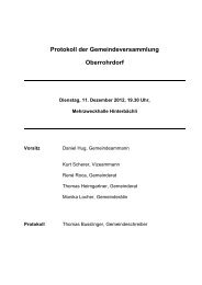 Protokoll - Gemeinde Oberrohrdorf