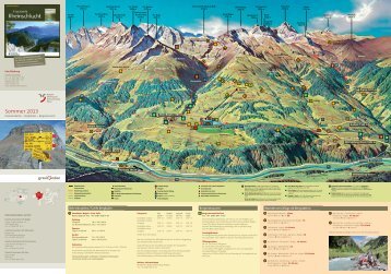 Panoramakarte, Wanderungen ab Bergstation - Surselva Info