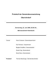 Protokoll vom 22. Juni 2006 - Gemeinde Oberrohrdorf