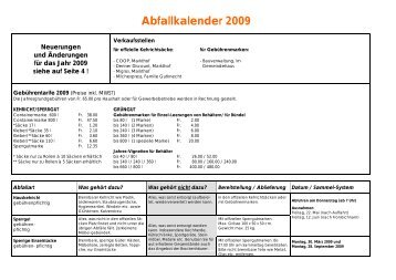 Abfallkalender 2009 - Gemeinde Obersiggenthal