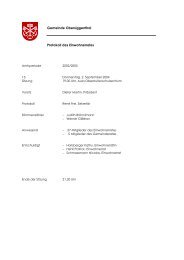 Gemeinde Obersiggenthal Protokoll des Einwohnerrates