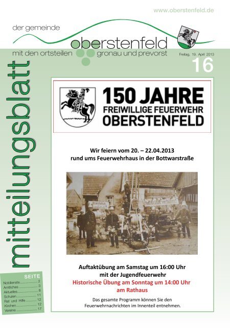 Oberstenfeld KW 16 ID 67959 - Gemeinde Oberstenfeld
