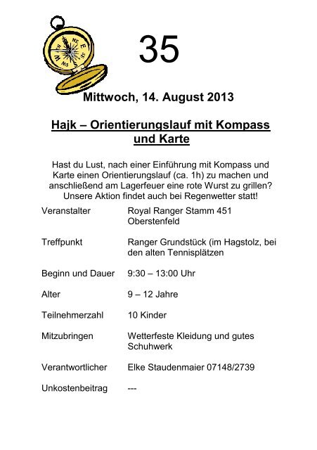 Programmheft 2013 - Gemeinde Oberstenfeld