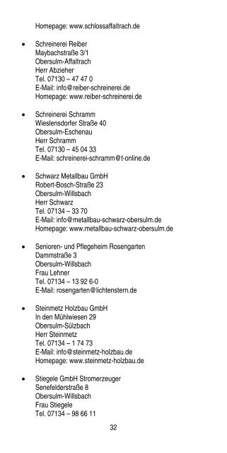 AusbildungsplÃ¤tze in Obersulm - Gemeinde Obersulm