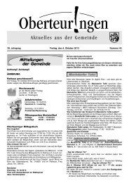 Ausgabe 40 vom 04.10.2013 - in der Gemeinde Oberteuringen
