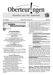 Ausgabe 5 vom 31.01.2014 - in der Gemeinde Oberteuringen