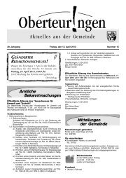 Ausgabe 15 vom 12.04.2013 - in der Gemeinde Oberteuringen