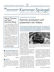 Kammer-Spiegel, DIB Heft 1+2/2010 - Ingenieurkammer-Bau ...