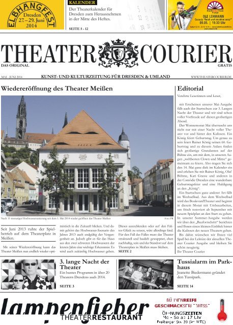 TheaterCourier - Ausgabe 9 - 03. Mai 2014 