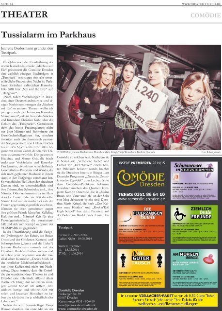 TheaterCourier - Ausgabe 9 - 03. Mai 2014 