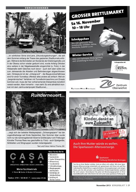 Ausgabe 192 - November 2013 (pdf, 5,8 MB) - Oberwiehre-Waldsee