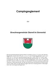 Campingreglement - Oberwil im Simmental