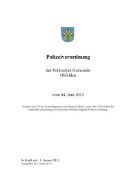 Polizeiverordnung - Gemeinde Obfelden