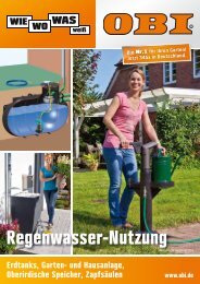 Regenwasser-Nutzung - Obi