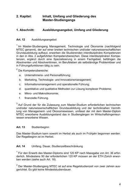 Departement Management, Technologie und ... - OBIS - ETH Zürich