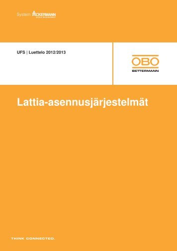UFS | Kojerasiat ja liitinlevyt - OBO Bettermann