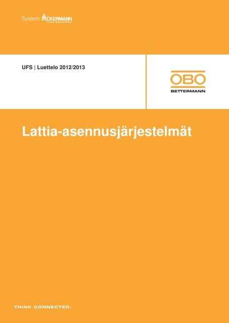 UFS | Kojerasiat ja liitinlevyt - OBO Bettermann