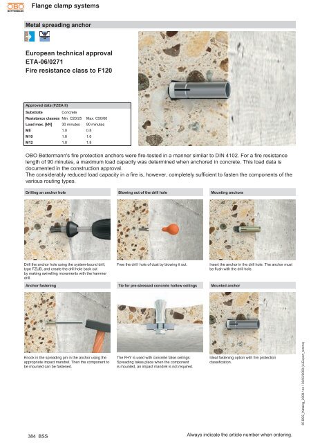 BSS | Fastening systems - OBO Bettermann