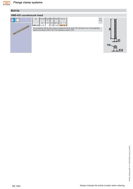 BSS | Fastening systems - OBO Bettermann