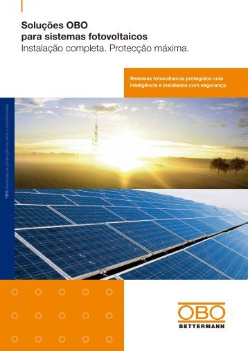 Soluções OBO para sistemas fotovoltaicos - OBO Bettermann