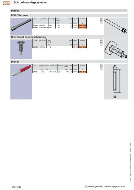 VBS. Schroef- en slagsystemen - OBO Bettermann