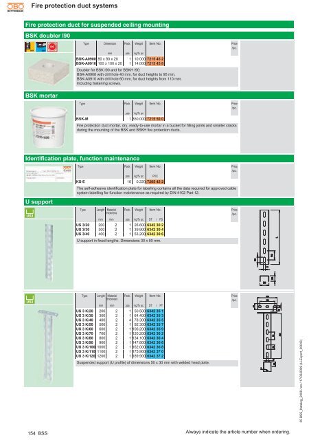 BSS | Fire protection duct systems - OBO Bettermann