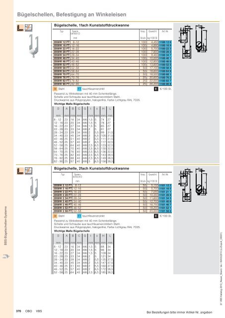 VBS Verbindungs- und Befestigungs-Systeme - OBO Bettermann