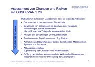 Assessment von Chancen und Risiken mit OBSERVAR 2.20