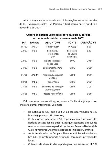 Jornalismo cientÃ­fico & desenvolvimento regional - ObservatÃ³rio da ...